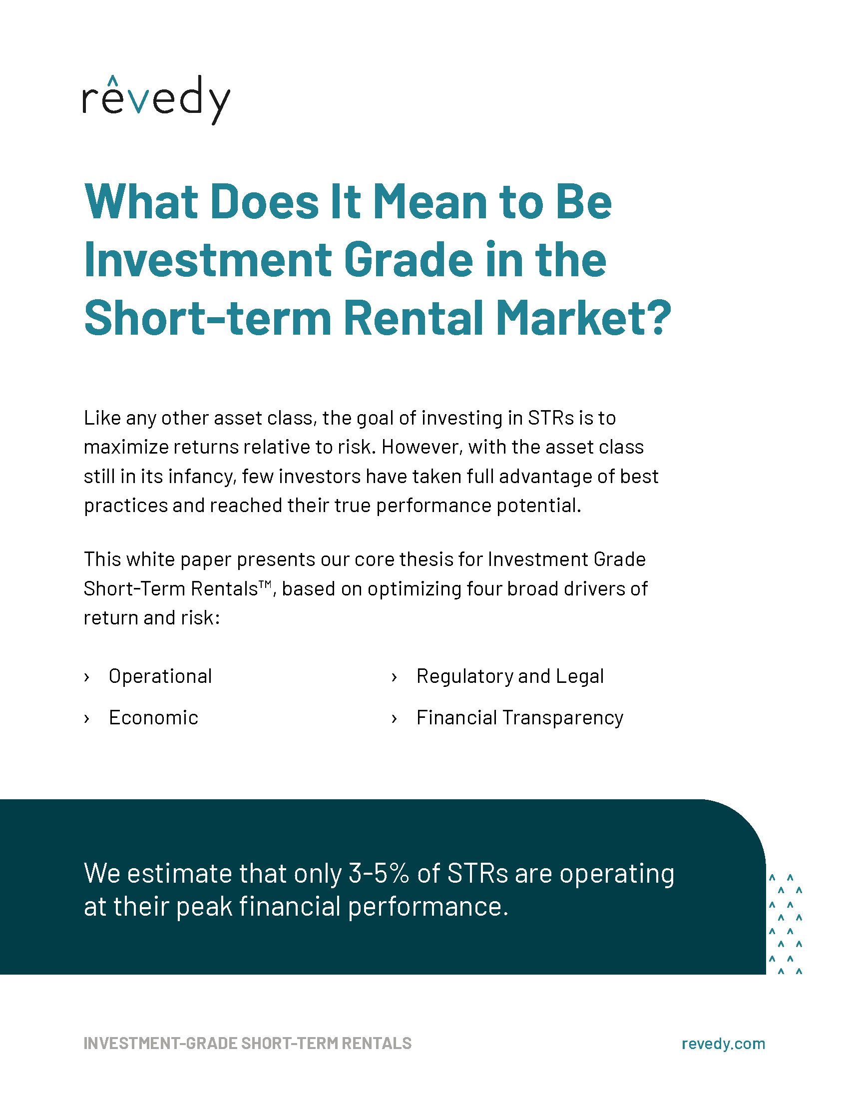 Investment Grade Short-Term Rentals